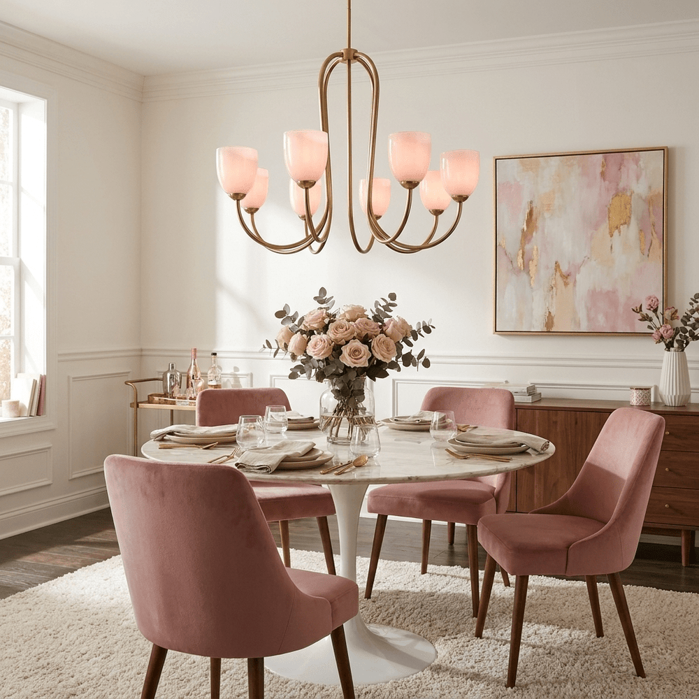 Tulip Gold Chandelier - Vakkerlight