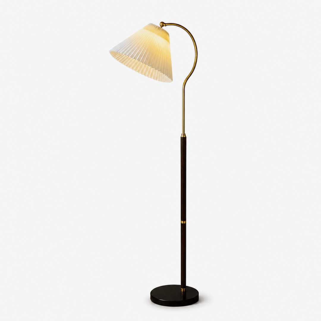 Walnut Gooseneck Floor Lamp - Vakkerlight