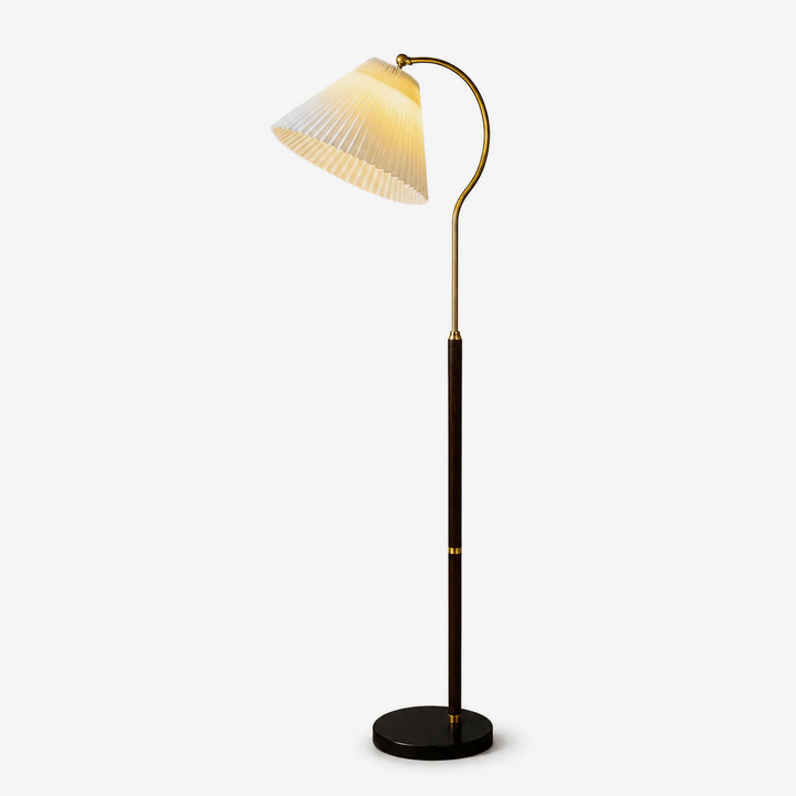 Walnut Gooseneck Floor Lamp - Vakkerlight