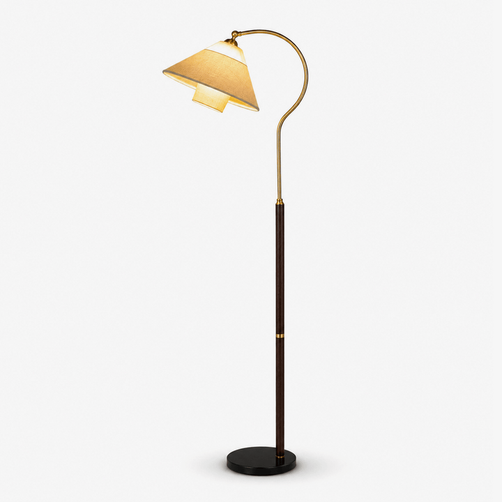 Walnut Gooseneck Floor Lamp - Vakkerlight
