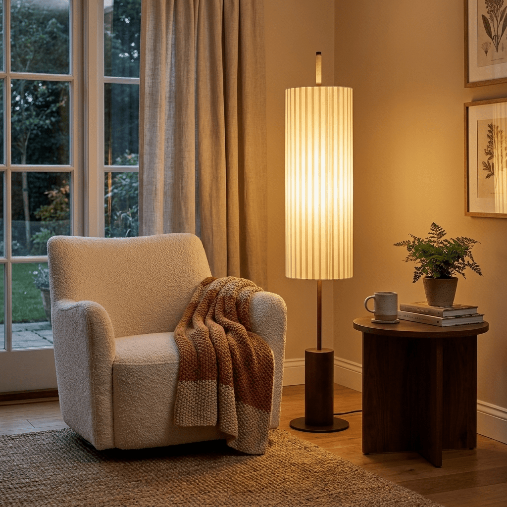 Pleated Cylinder Floor Lamp - Vakkerlight