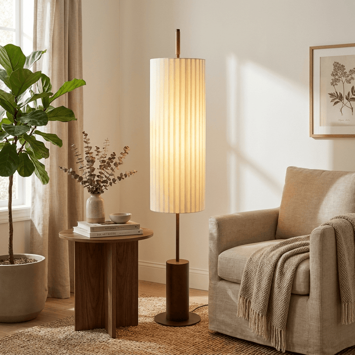 Pleated Cylinder Floor Lamp - Vakkerlight