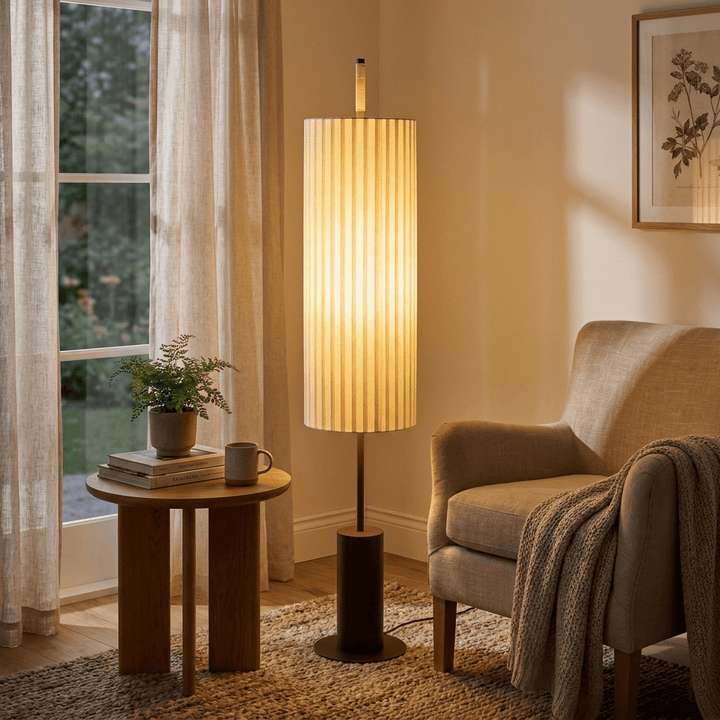 Pleated Cylinder Floor Lamp - Vakkerlight