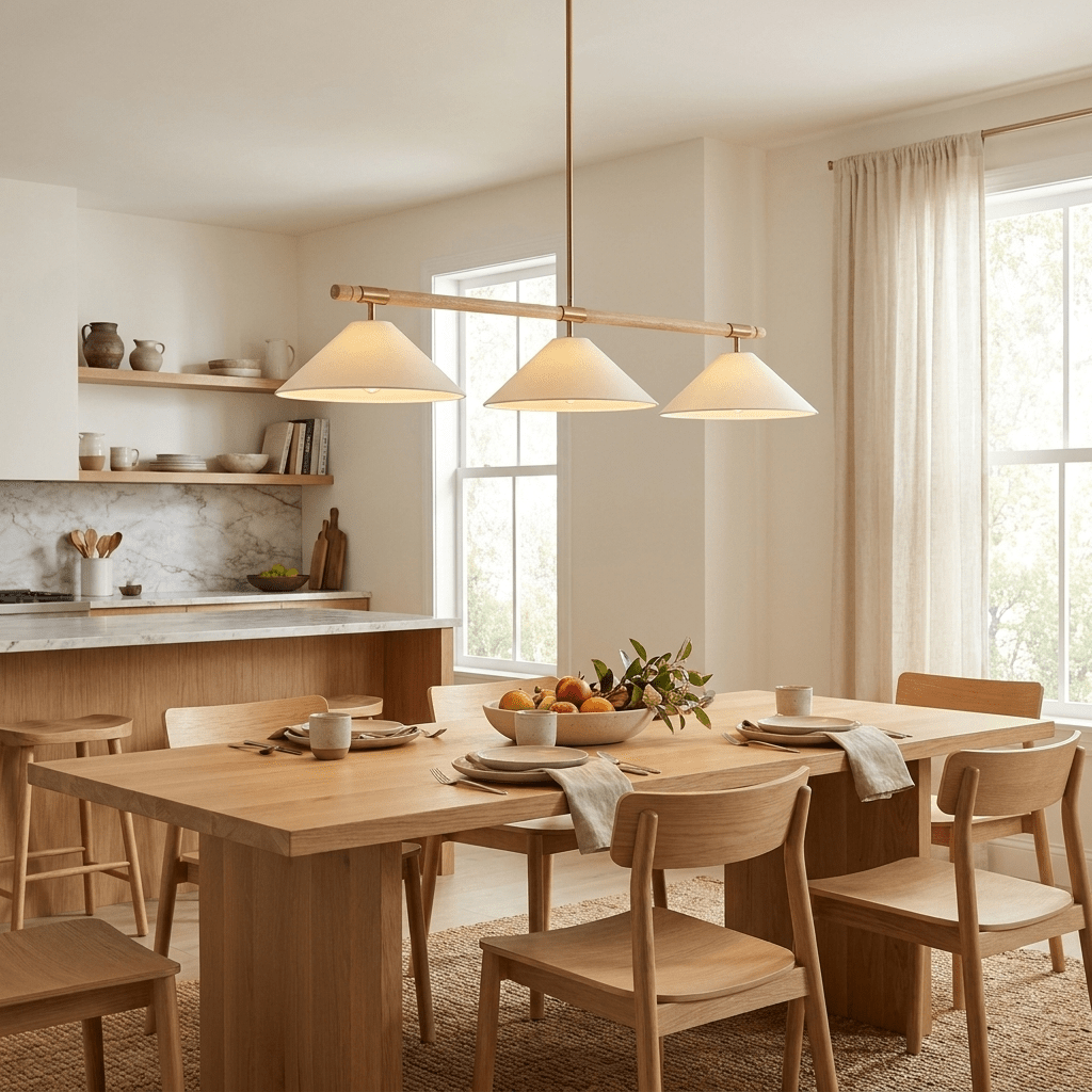 Linen Cone Linear Chandelier - Vakkerlight