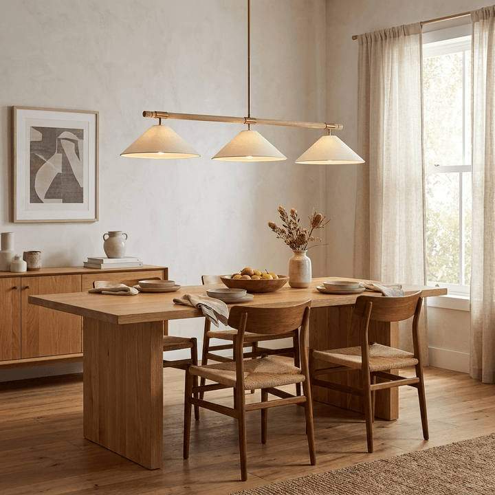 Linen Cone Linear Chandelier - Vakkerlight
