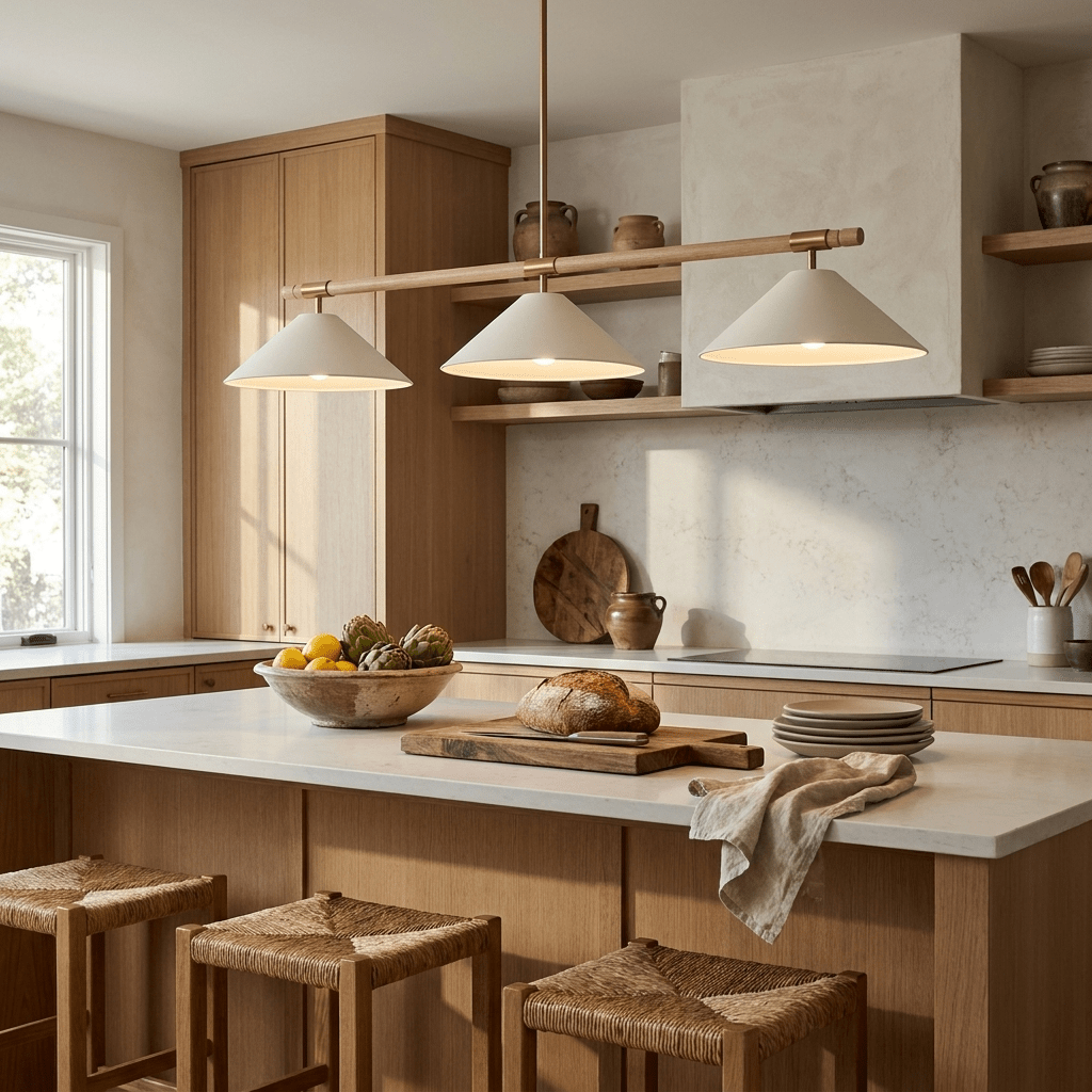 Linen Cone Linear Chandelier - Vakkerlight