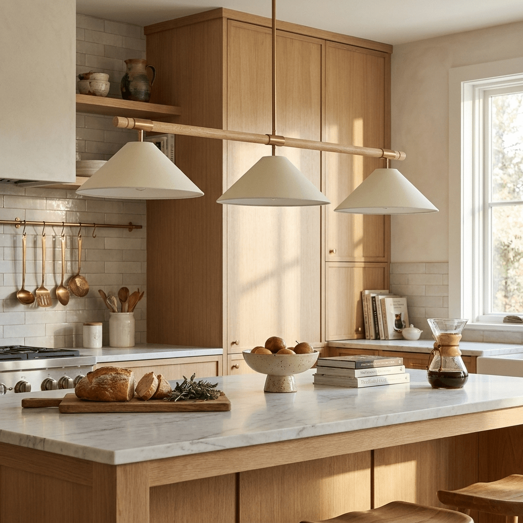 Linen Cone Linear Chandelier - Vakkerlight