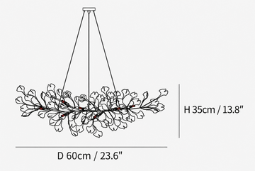 Horizon Bloom Gingko Kronleuchter — Dimension drawings 1