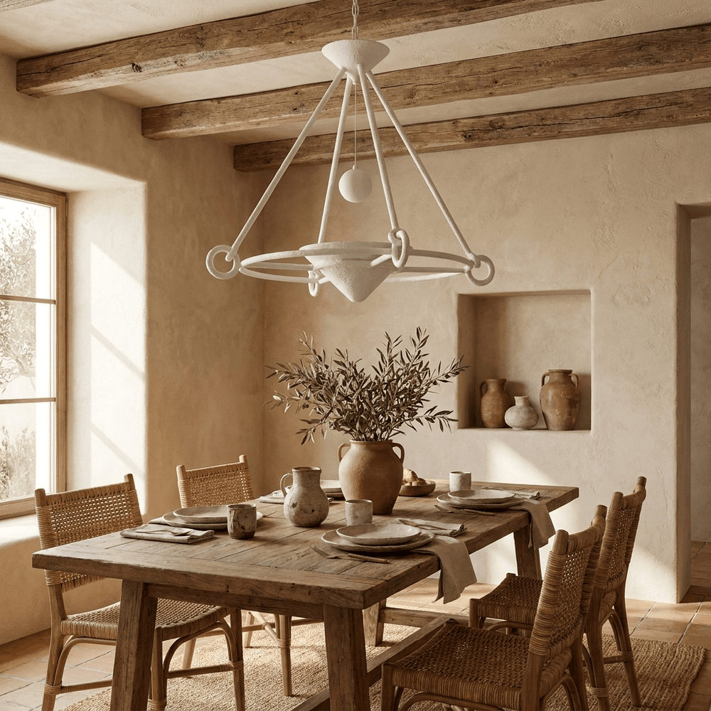 Sculptural Plaster Chandelier - Vakkerlight