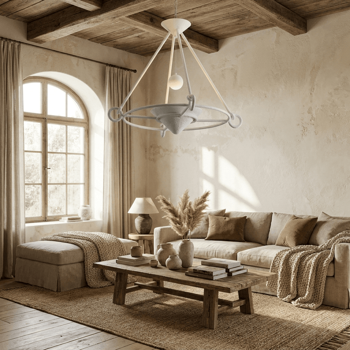 Sculptural Plaster Chandelier - Vakkerlight