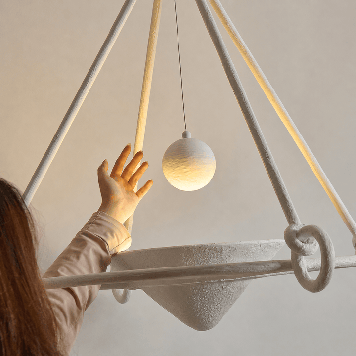 Sculptural Plaster Chandelier - Vakkerlight