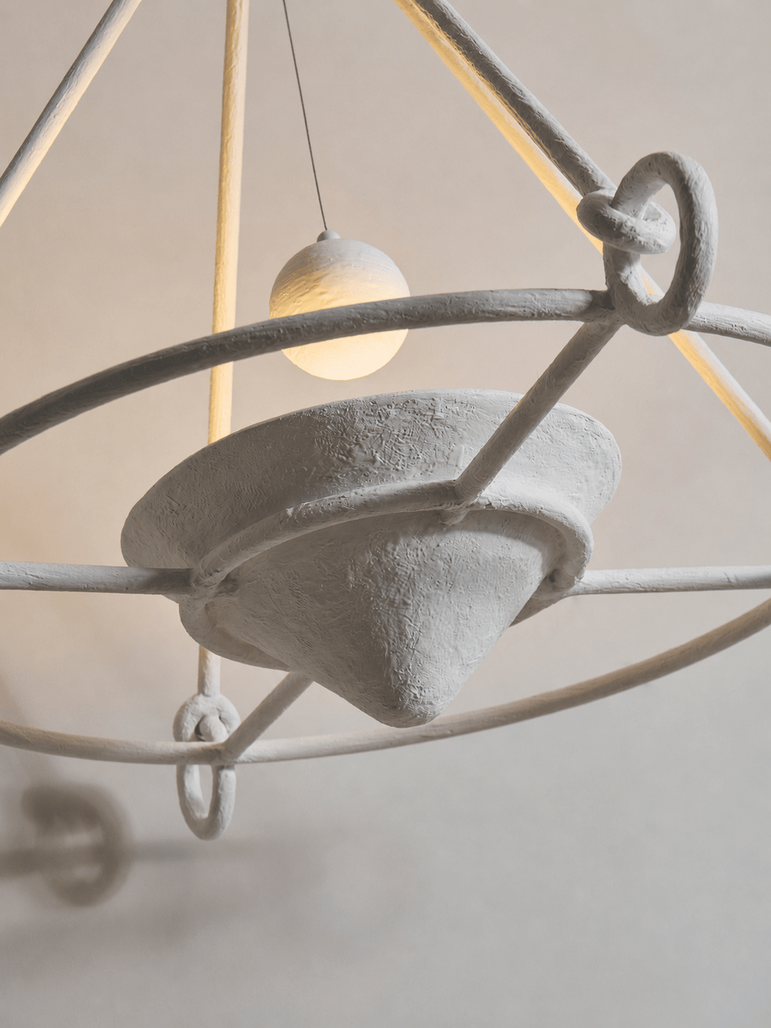 Sculptural Plaster Chandelier - Vakkerlight