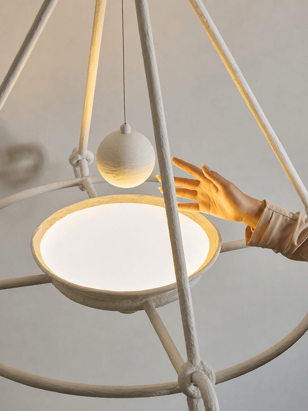 Sculptural Plaster Chandelier - Vakkerlight