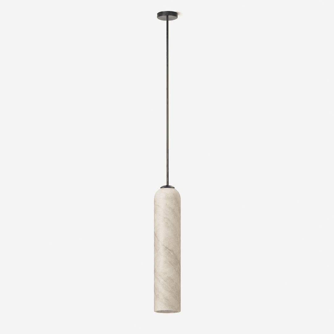 Alabaster Cylinder Pendant Light