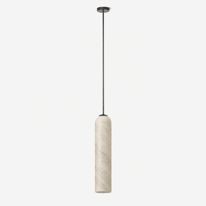 Alabaster Cylinder Pendant Light