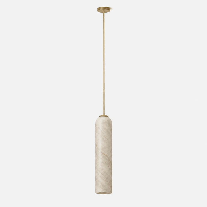 Alabaster Cylinder Pendant Light