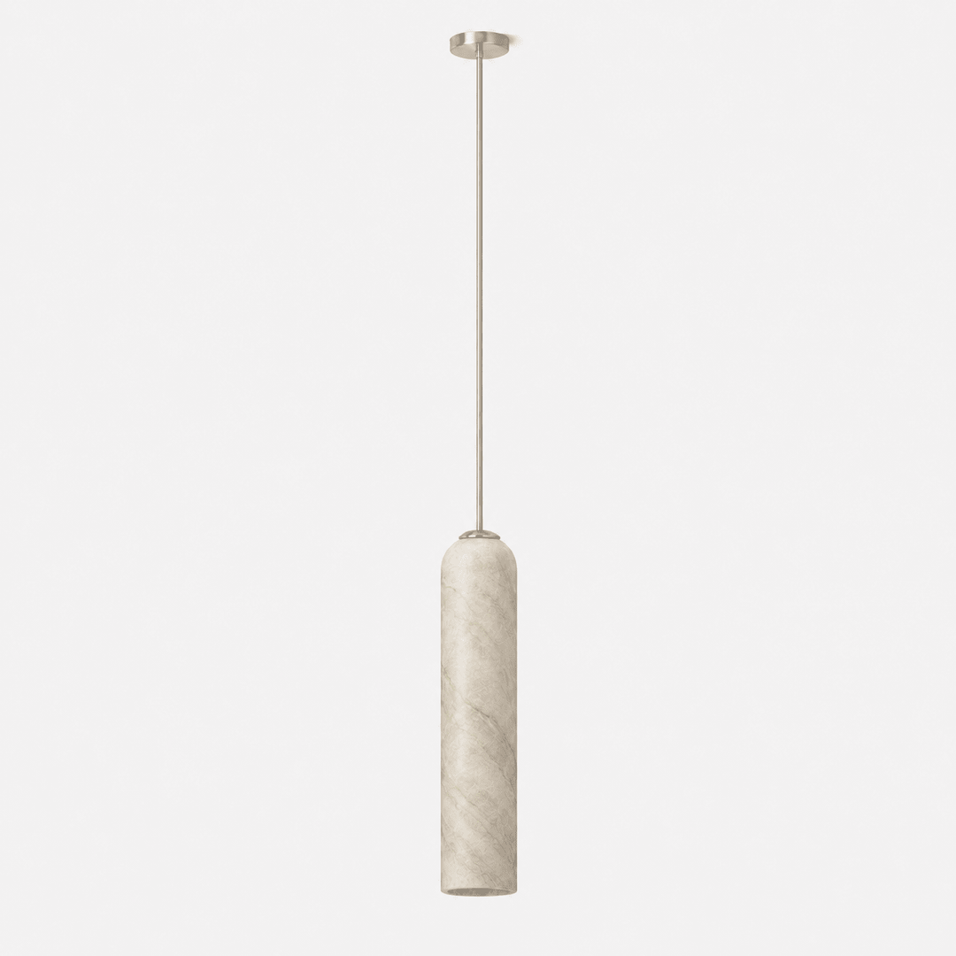 Alabaster Cylinder Pendant Light