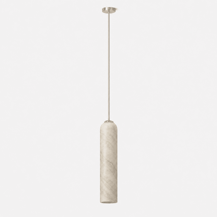 Alabaster Cylinder Pendant Light