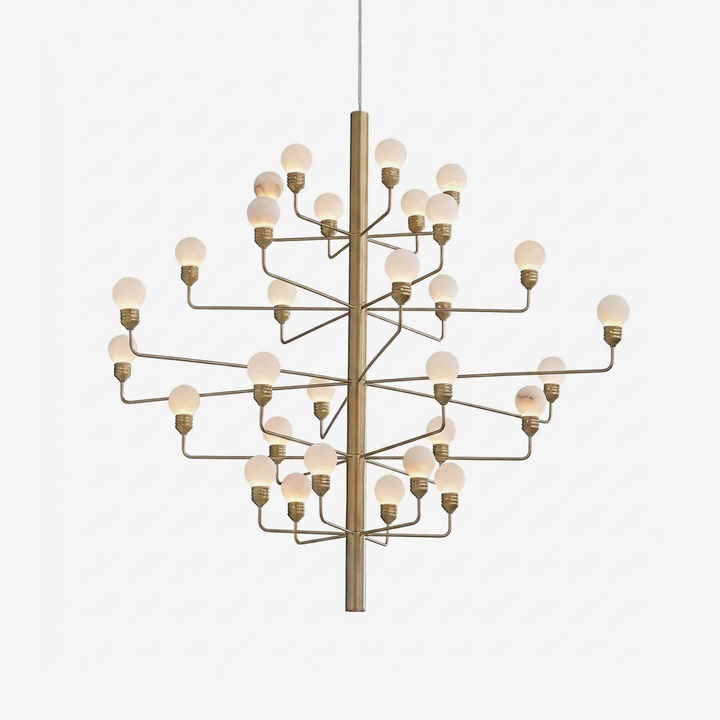 Raggiera Tiered Alabaster Globe Chandelier
