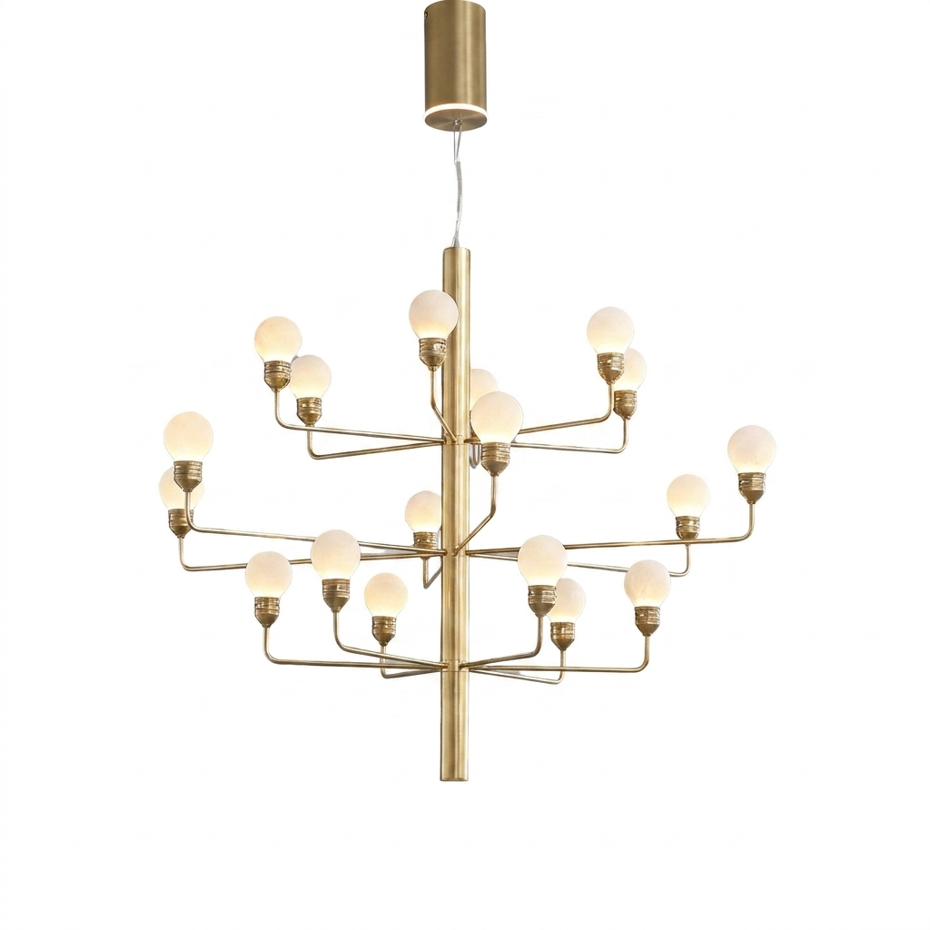 Raggiera Tiered Alabaster Globe Chandelier