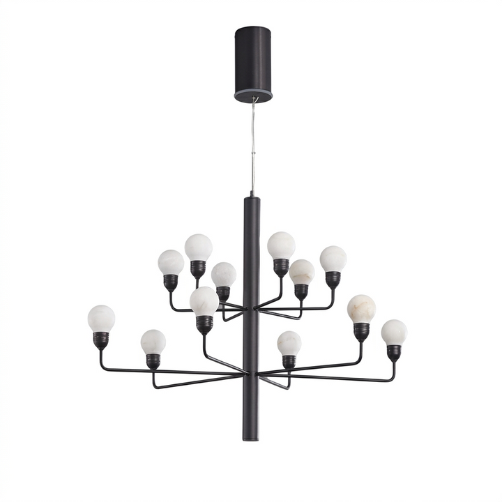 Raggiera Tiered Alabaster Globe Chandelier