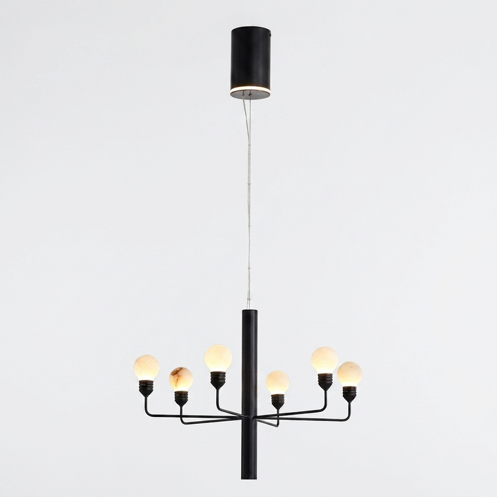 Raggiera Tiered Alabaster Globe Chandelier