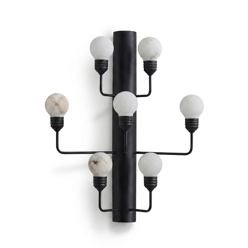 Raggiera Alabaster Globe Wall Sconce