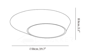 Angled Ceiling Light — Dimension drawings 1