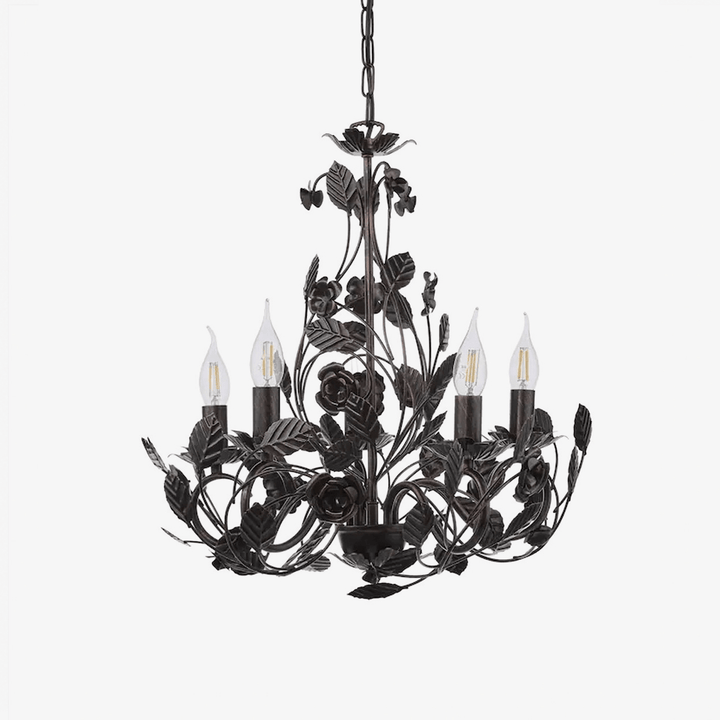 Rosaio Wrought Iron Chandelier - Vakkerlight