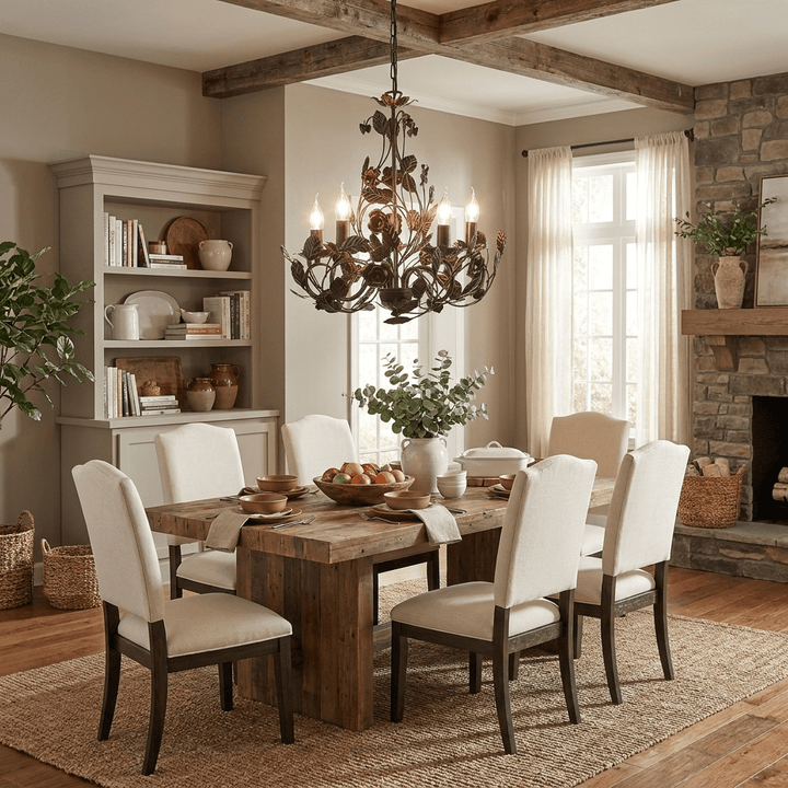 Rosaio Wrought Iron Chandelier - Vakkerlight