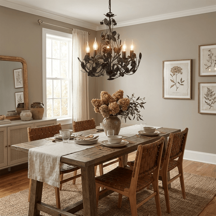 Rosaio Wrought Iron Chandelier - Vakkerlight