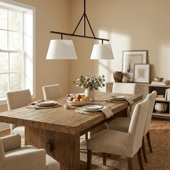 Two Light Linear Island Pendant Lamp - Vakkerlight