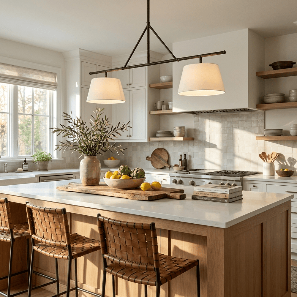 Two Light Linear Island Pendant Lamp - Vakkerlight