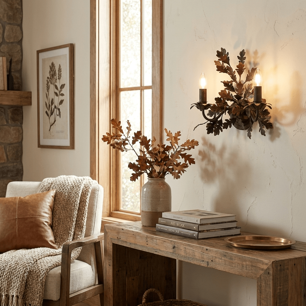 Oak Leaf Wrought Sconce - Vakkerlight