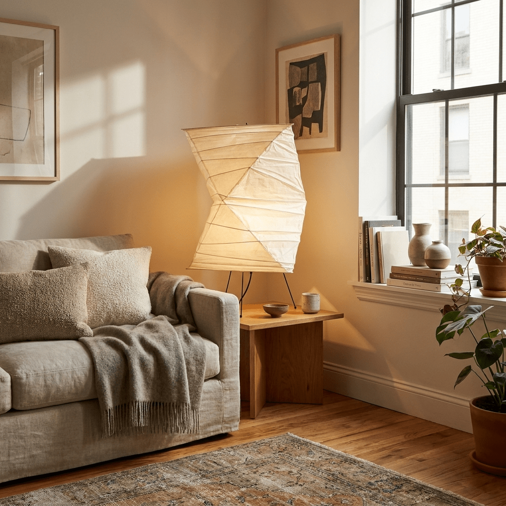 Twisted Paper Shade Table Lamp - Vakkerlight