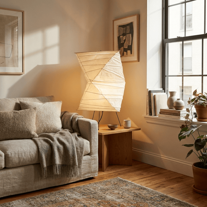 Twisted Paper Shade Table Lamp - Vakkerlight