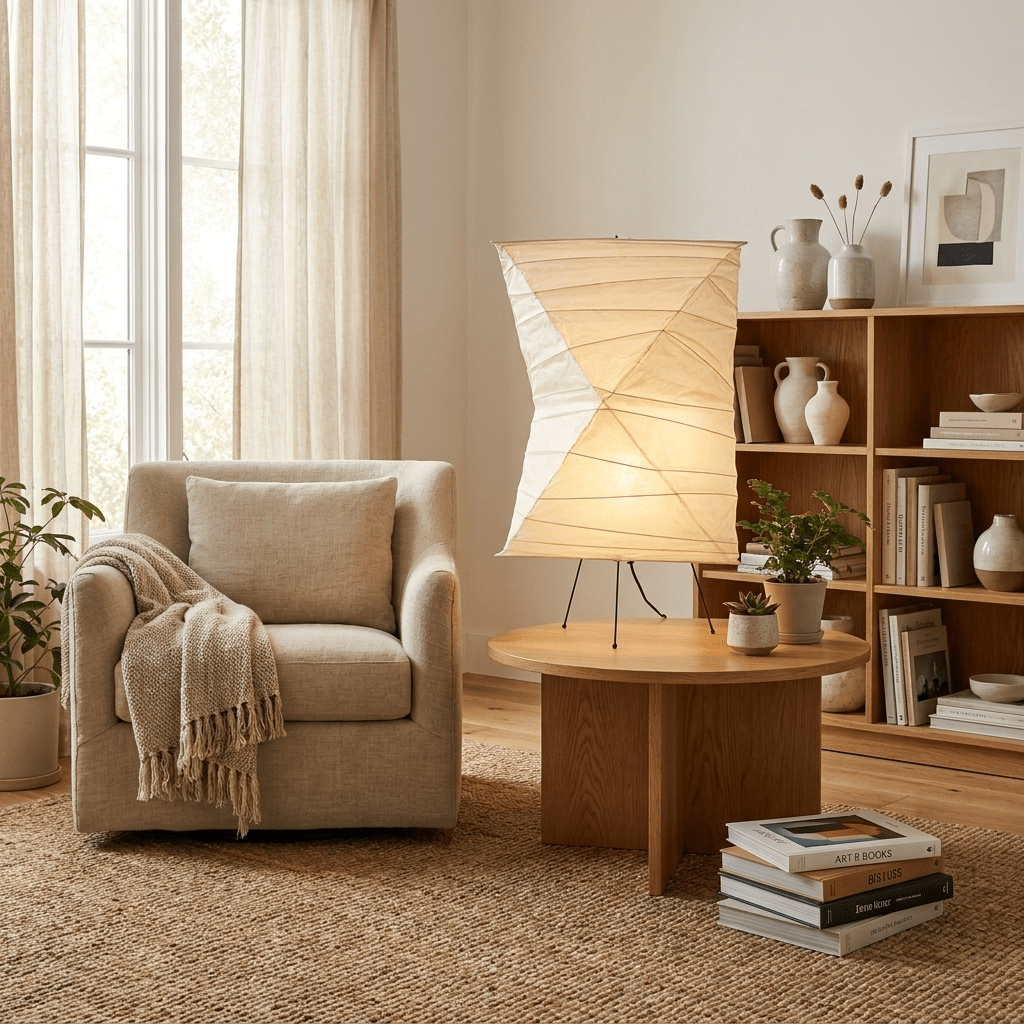 Twisted Paper Shade Table Lamp - Vakkerlight