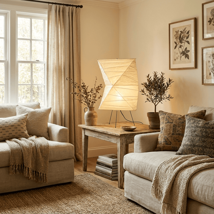 Twisted Paper Shade Table Lamp - Vakkerlight