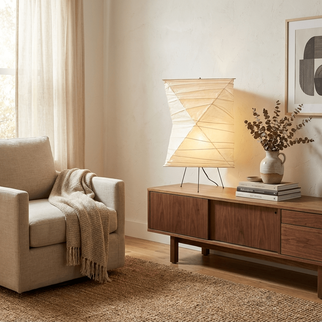 Twisted Paper Shade Table Lamp - Vakkerlight