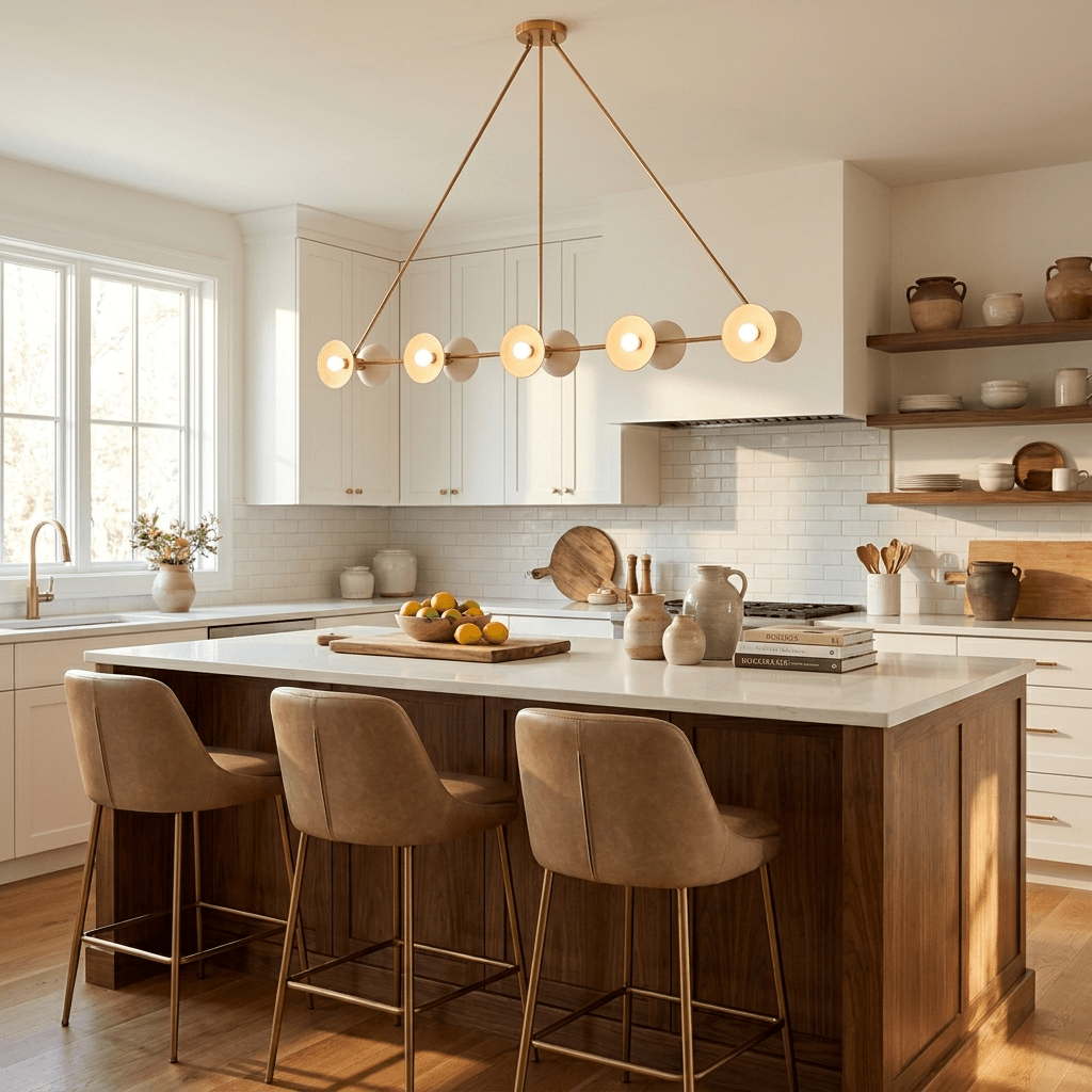 Slim Brass Linear Chandelier - Vakkerlight