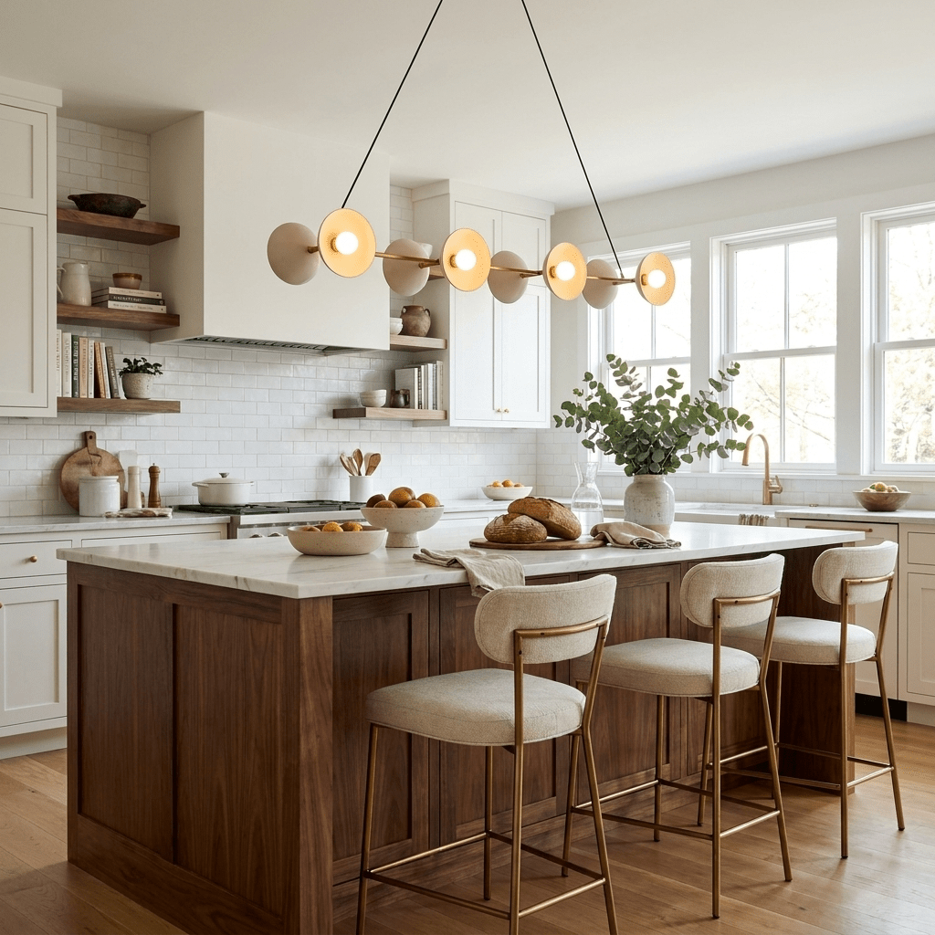 Slim Brass Linear Chandelier - Vakkerlight