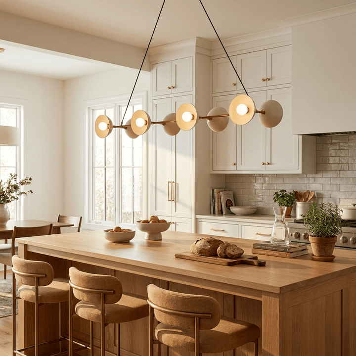 Slim Brass Linear Chandelier - Vakkerlight
