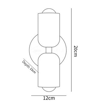 Applique Murale Double Couleur — Dimension drawings 1