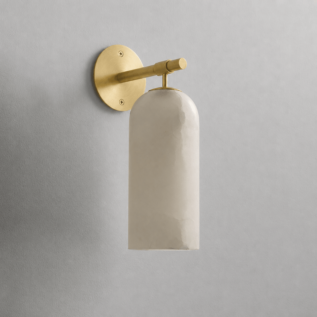 Pillar Alabaster Wall Sconce