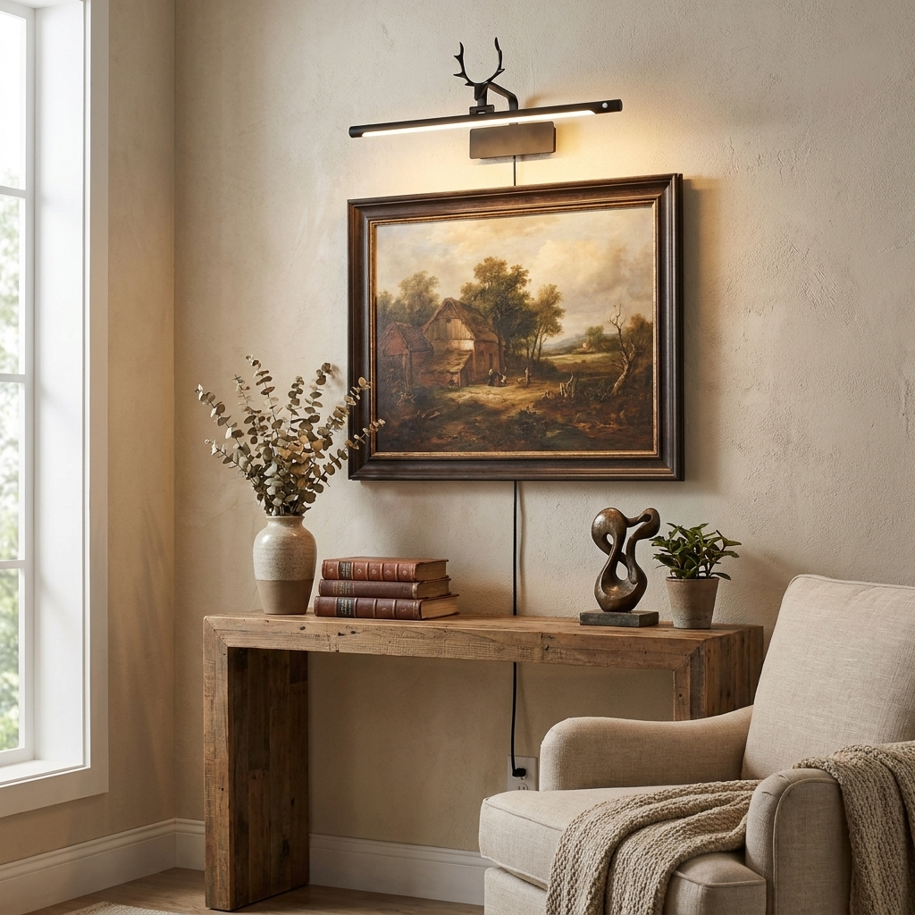 Stag Horn Plug-in Wall Light