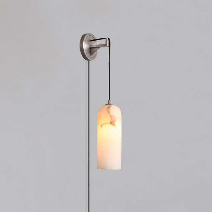 Monty Alabaster Plug-in Wall Lamp