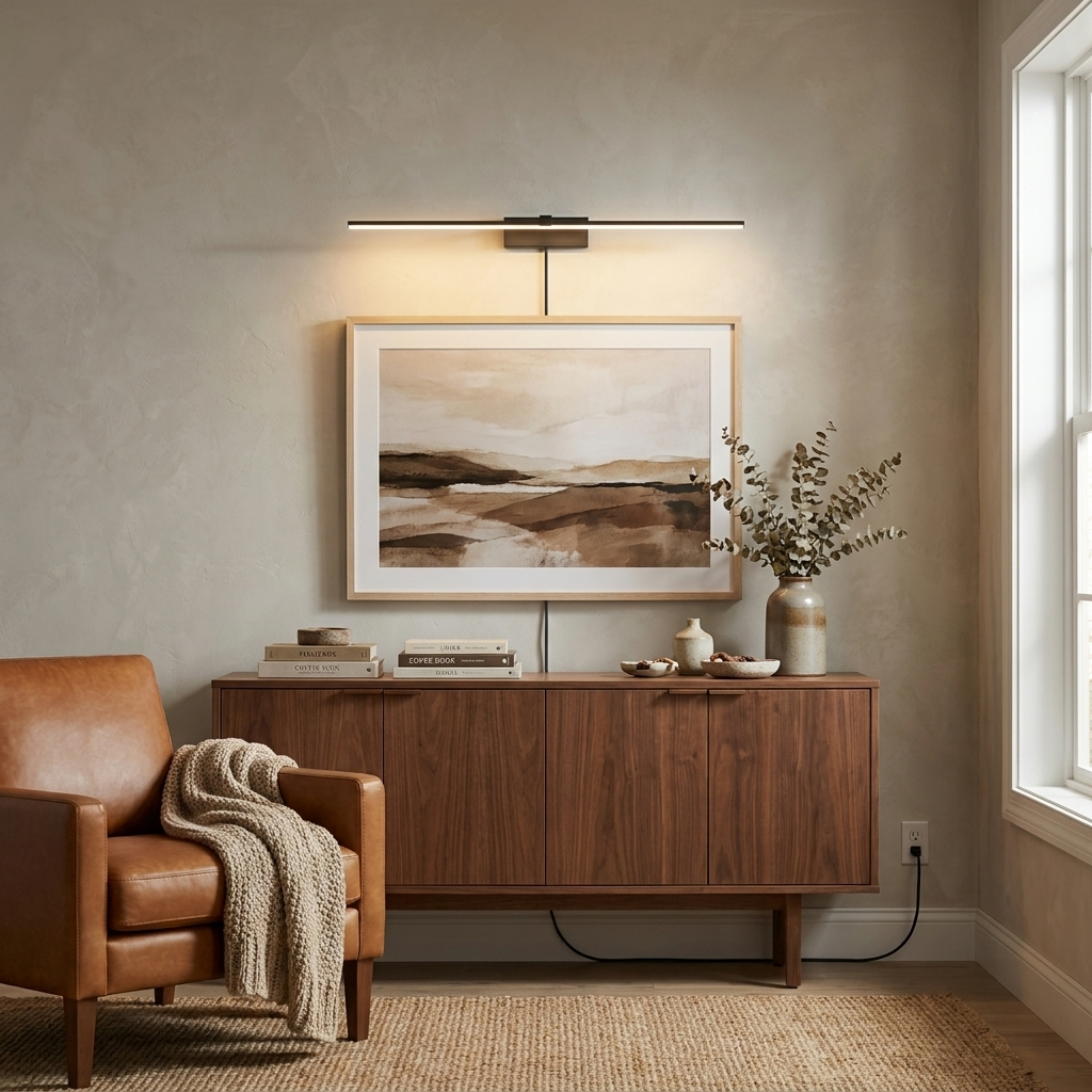 Metal Linear Mirror Plug-in Wall Light