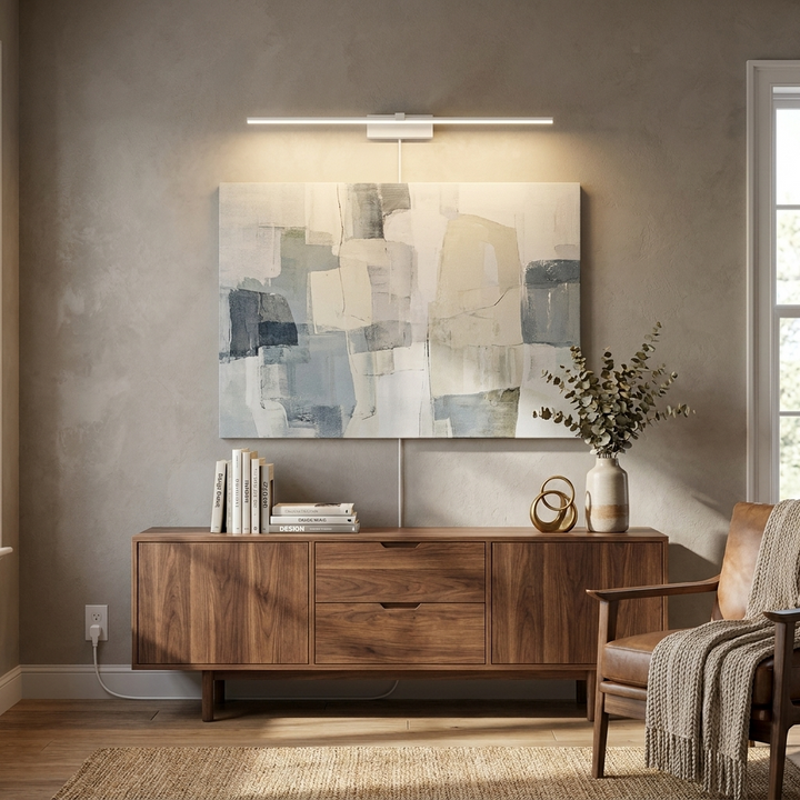 Metal Linear Mirror Plug-in Wall Light