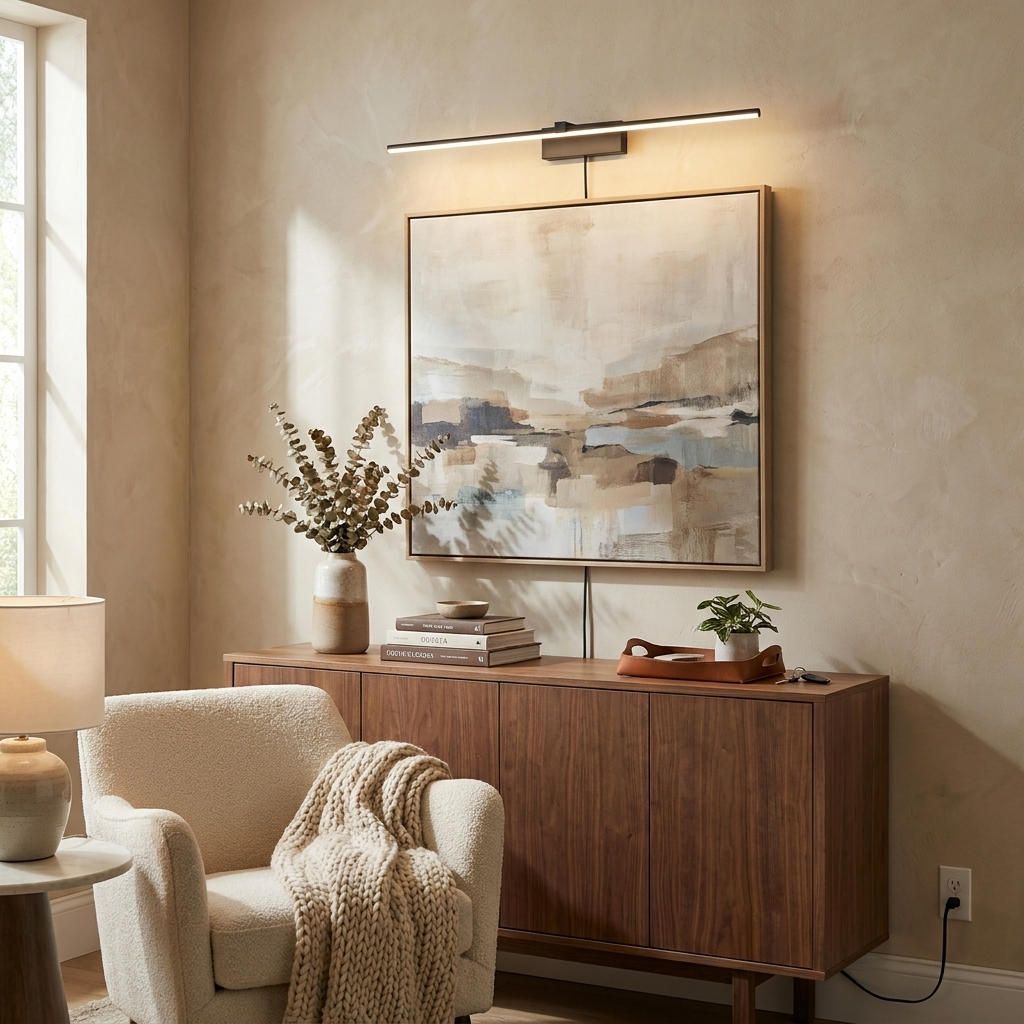 Metal Linear Mirror Plug-in Wall Light