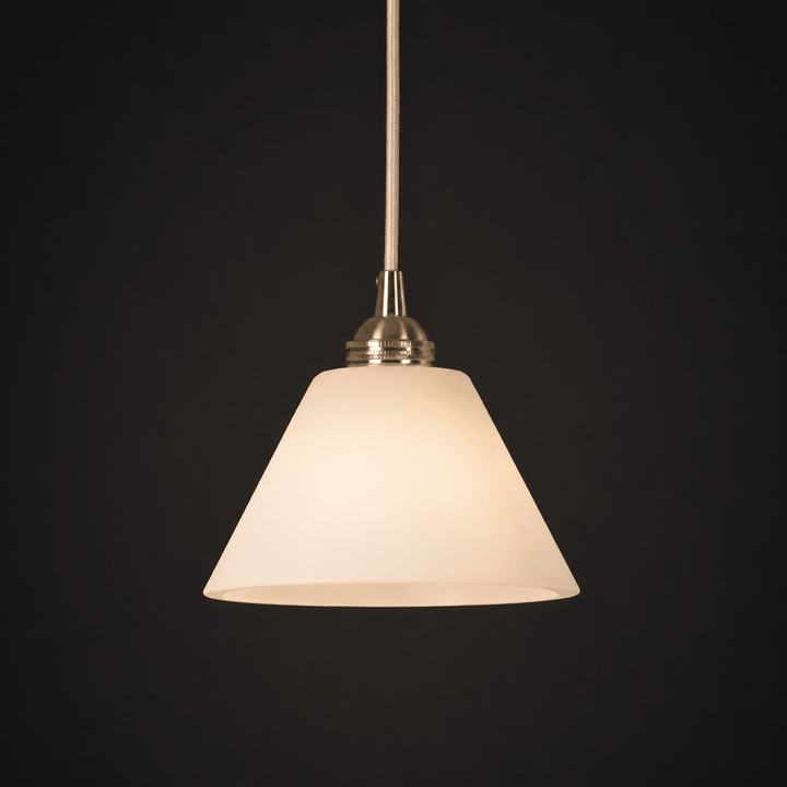 Conical Alabaster Brass Pendant Lamp - Vakkerlight